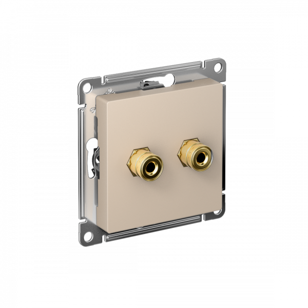 ATLASDESIGN АУДИОРОЗЕТКА двойная, ПЕСОЧНЫЙ