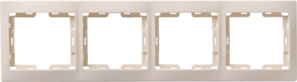 KVARTA Рамка 4-местная горизонтальная РГ-4-ККм кремовый GENERICA