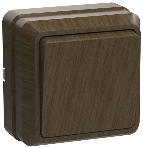 OKTAVA Выключатель 1-клавишный для открытой установки 10А ВС20-1-0-ОД дуб GENERICA