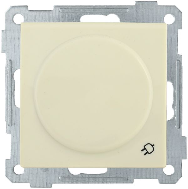 РС16-1-0-Б Розетка с заземляющим контактом с защитной шторкой и крышкой 16А BOLERO кремовый