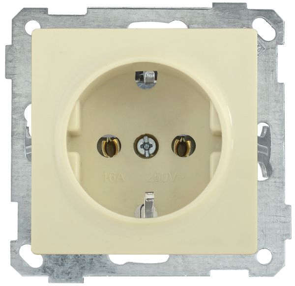 РС11-1-0-Б Розетка с заземляющим контактом 16А BOLERO кремовый