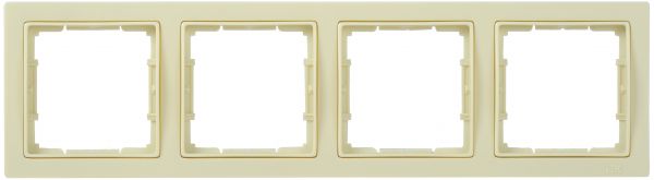 РУ-4-БК Рамка четырехместная квадратная BOLERO Q1 кремовый