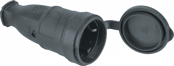 Розетка 61 369 NCA-SKR01-16A-E-IP44-BL переносная с заземлением черная каучук