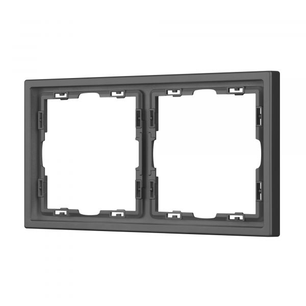 Рамка пластиковая FRM-NOBE-SFPL-2-GR, Серый, 2 поста