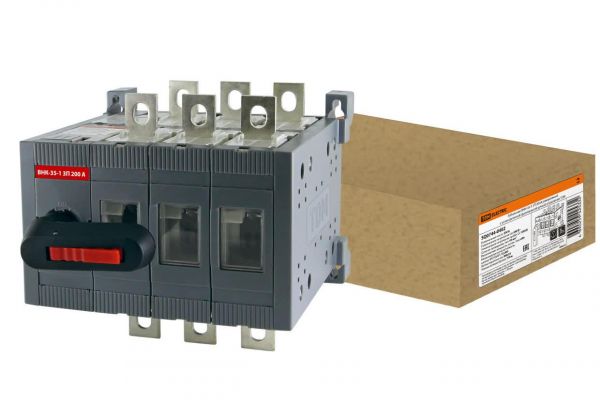 Рубильник ВНК-35-1 3П 200А реверсивный с установленной фронтальной ручкой управления TDM