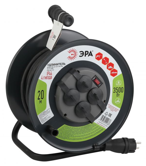 Удлинитель силовой RMx-4es-3x2.5-20m-IP44KG на м. катушке c/з 4 гн2 0м КГ 3х2.5 RMx-4es-3x2.5-20m-IP44KG