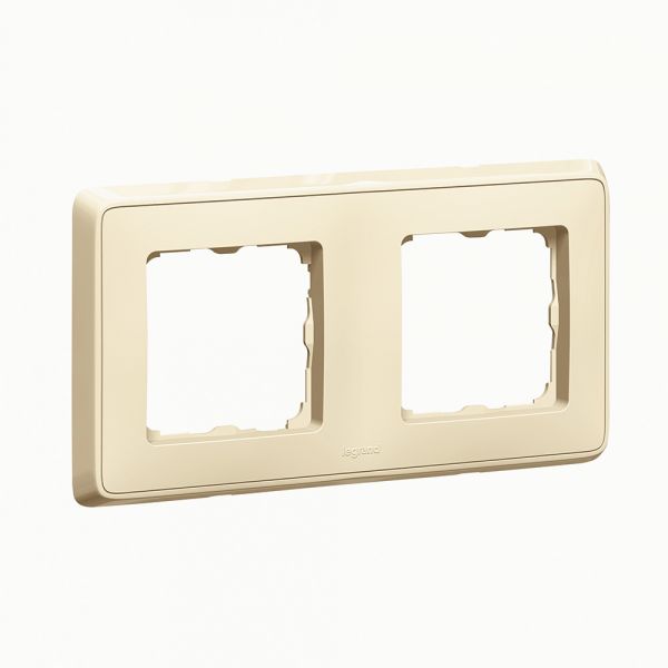 CARIVA Рамка 2 поста бежевая
