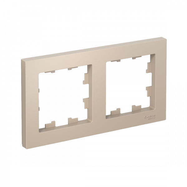 ATLASDESIGN рамка двухпостовая, универсальная, ПЕСОЧНЫЙ