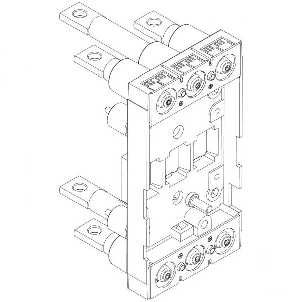 Основание втычное/выдвижное для крепления на монтажной панели с задним присоединением плоскими зажимами