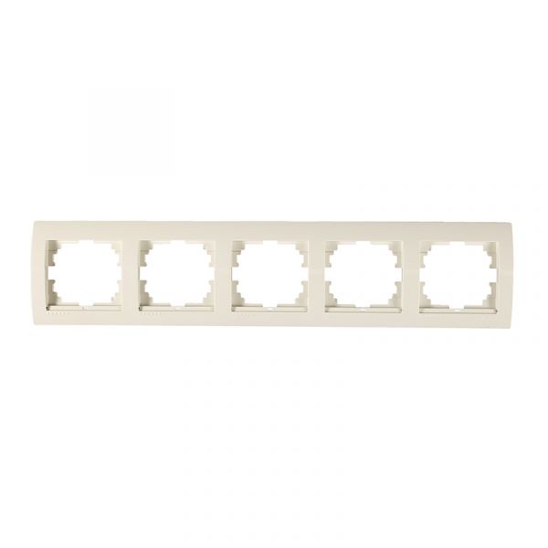 DERIY Рамка х5 гориз. крем