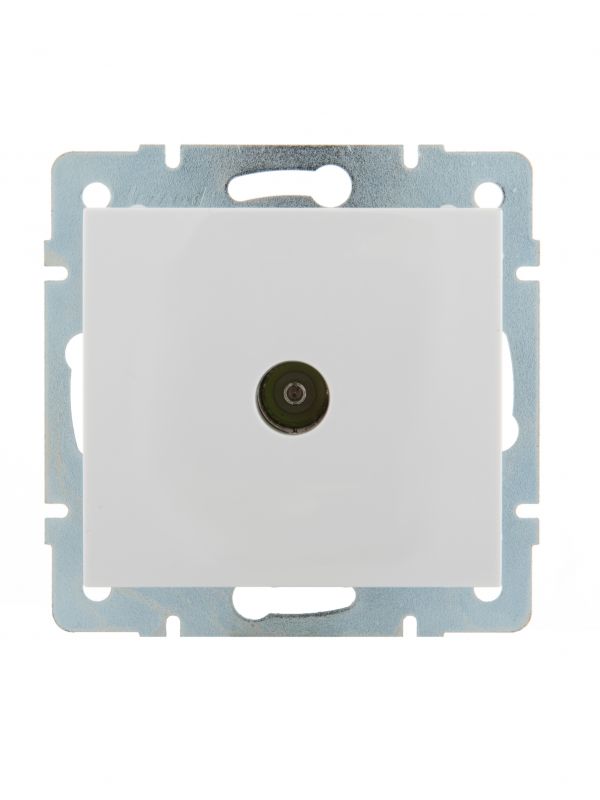 Розетка RAIN ТВ проходная белая механизм