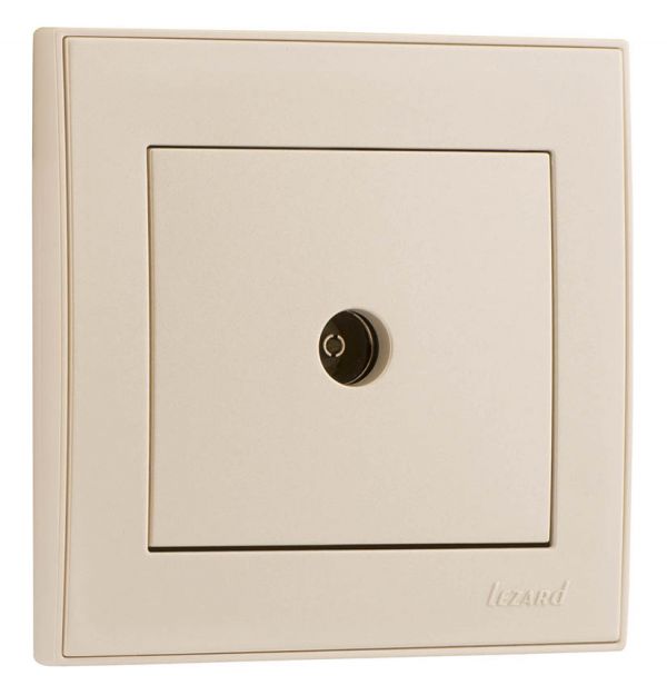 Розетка RAIN ТВ проходная жемчужно-белый перламутр