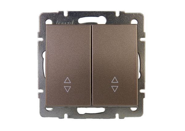 Выключатель RAIN проходной 2-ой бронза матовая механизм