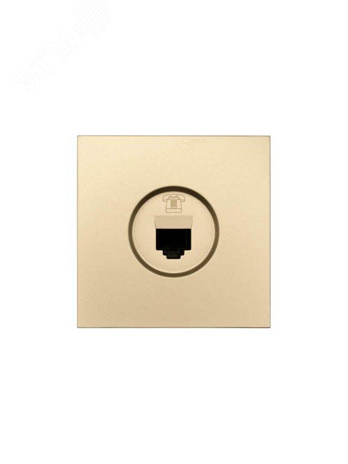 ZIMA Розетка телефонная евро золото Lezard 704-3688-137