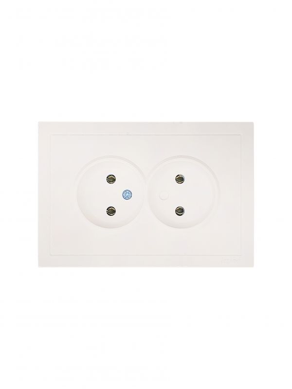 ZIMA Розетка двойная без заземления 16А, механизм, слоновая кость Lezard 704-9000-128BQC