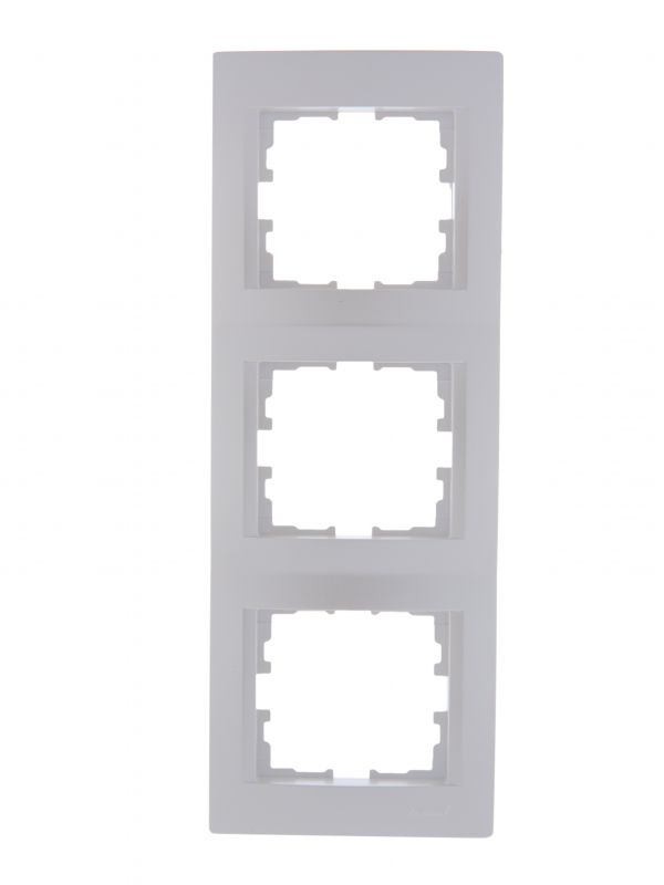 KARINA Рамка 3-ая вертикальная б/вст жемчужно-белый перламутр (10шт/120шт)