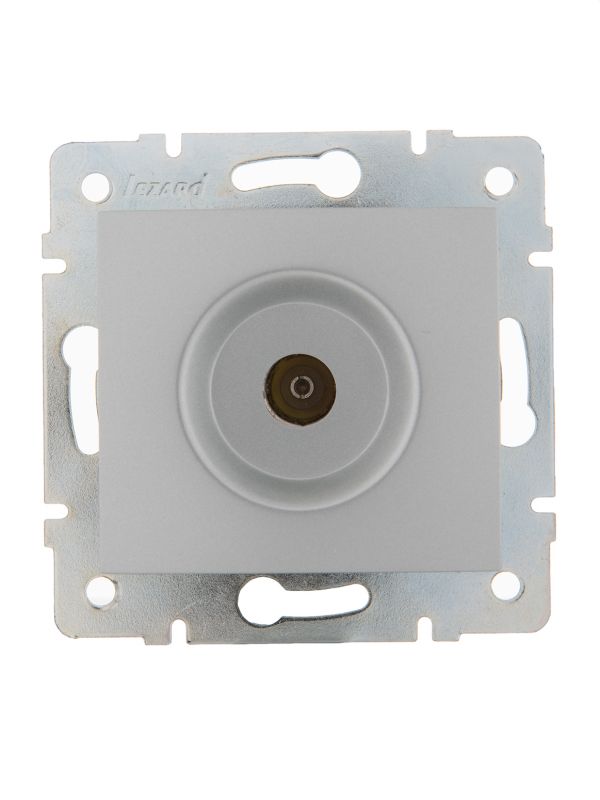 KARINA Розетка ТВ проходная матовое серебро (10шт/120шт)