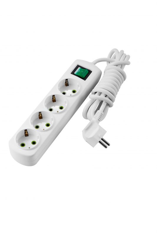 Удлинитель с/з 4 входа 3 метра с выключателем