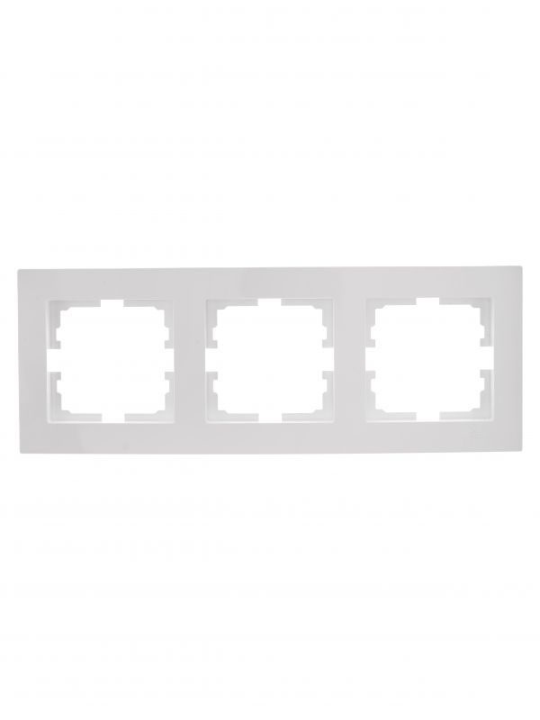 VESNA  Рамка 3-ая горизонтальная б/вст белая