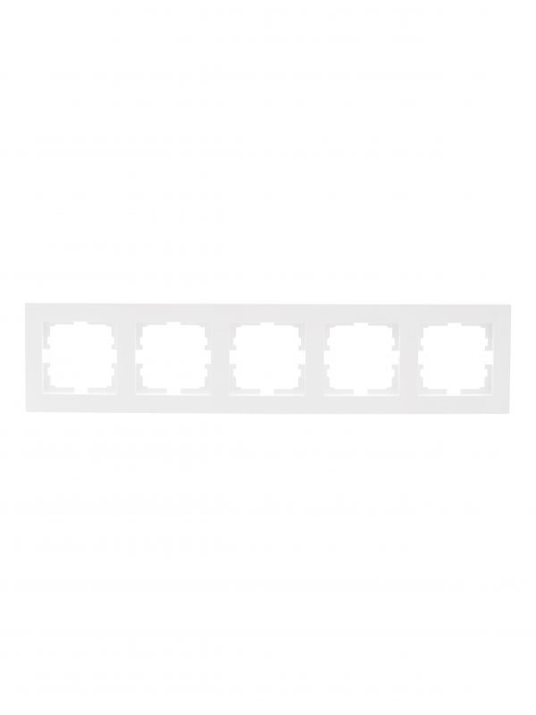 VESNA  Рамка 5-ая горизонтальная б/вст белая
