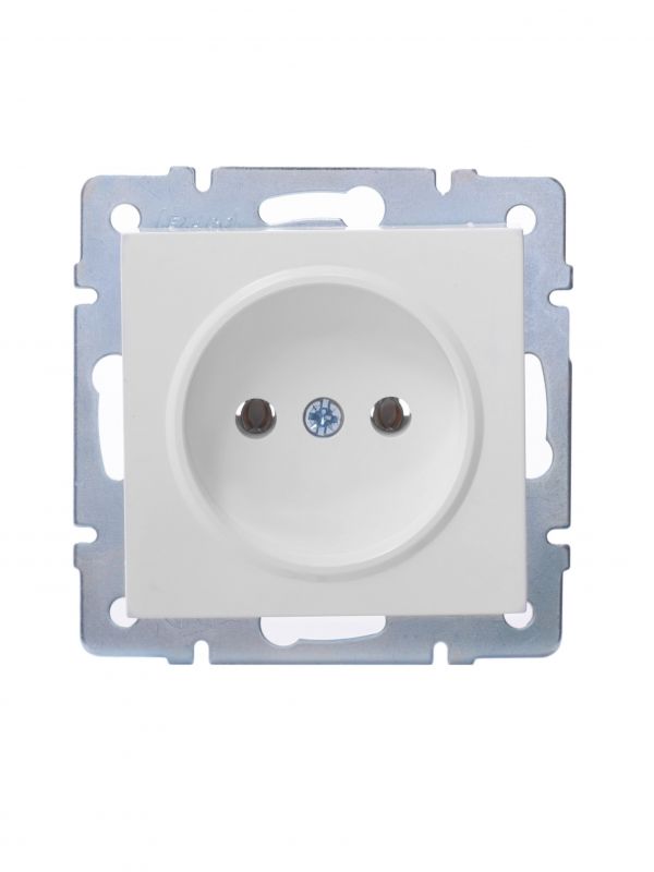 VESNA Розетка б/з ПБТ белая