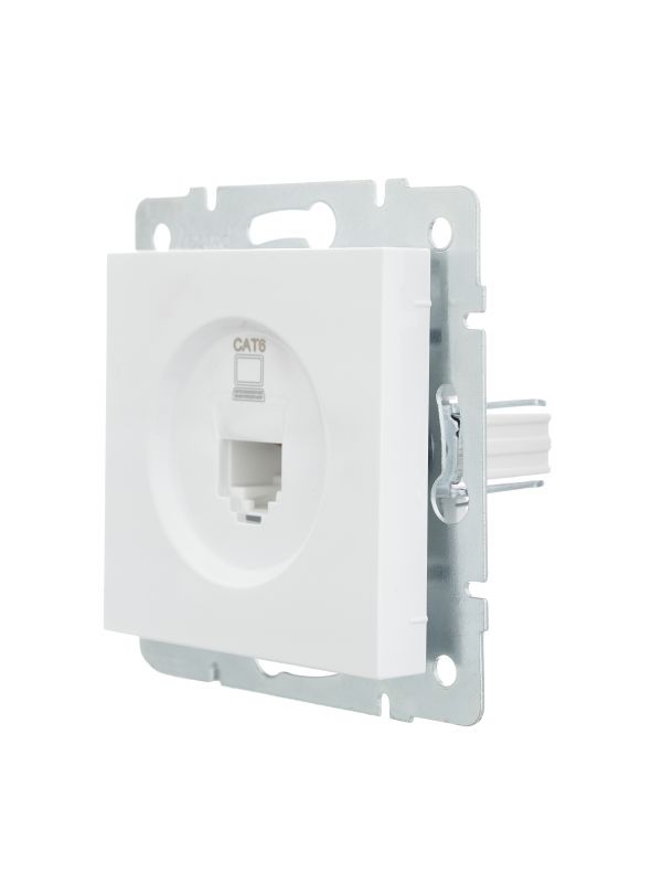 VESNA Розетка компьютерная белая 140