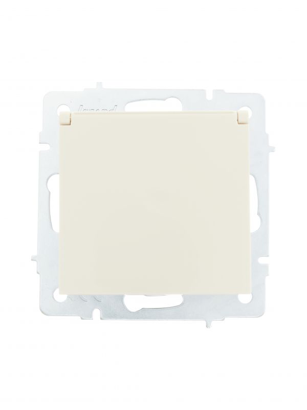 Vesna Розетка с/з с крышкой цв. крем