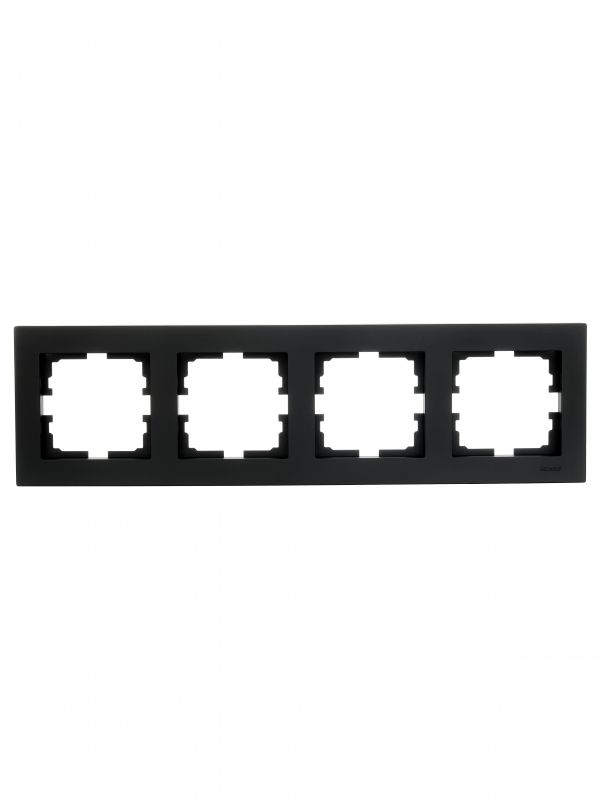 VESNA  Рамка 4-ая горизонтальная б/вст чёрный бархат