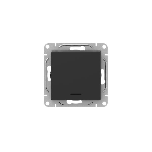 Эпика Механизм выключателя 1кл. с подсветкой черный EKF