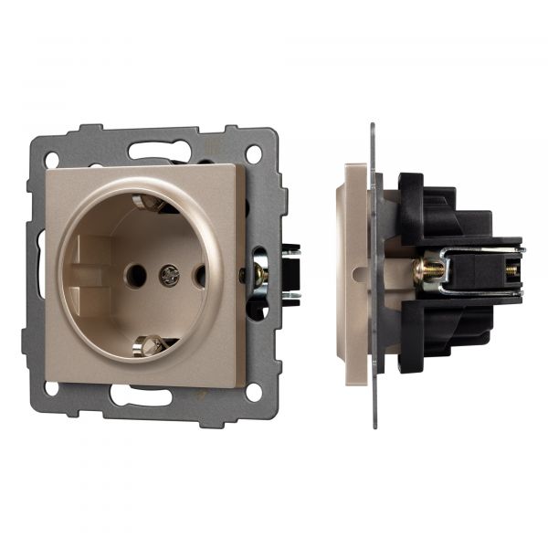 Механизм электрической розетки SCT-MEU1-PL-GD-V 250V, 16A