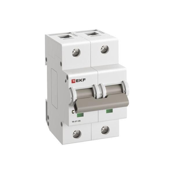Выключатель автоматический ВА 47-125 2P 25А (C) 15кА PROXIMA