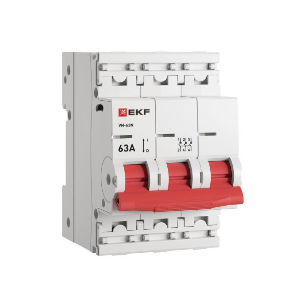 Выключатель нагрузки (ВН) трехполюсный 3P 63А ВН-63N S63363 PROXIMA EKF