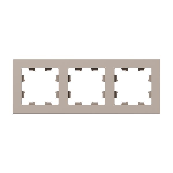Рамка 3-местная крем.  пластик Эпика EKF