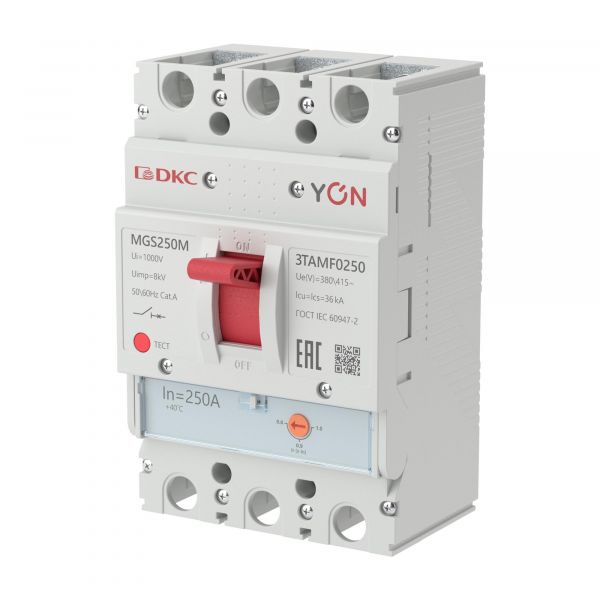 Выключатель автоматический YON MGS250 3P 200-250 A 25 kA