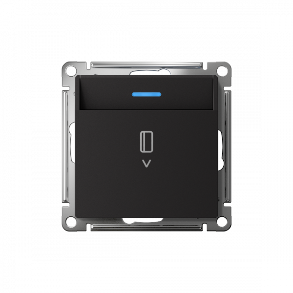 ATLASDESIGN ВЫКЛЮЧАТЕЛЬ карточный с подсветкой, 10А, без задержки отключения, механизм, КАРБОН