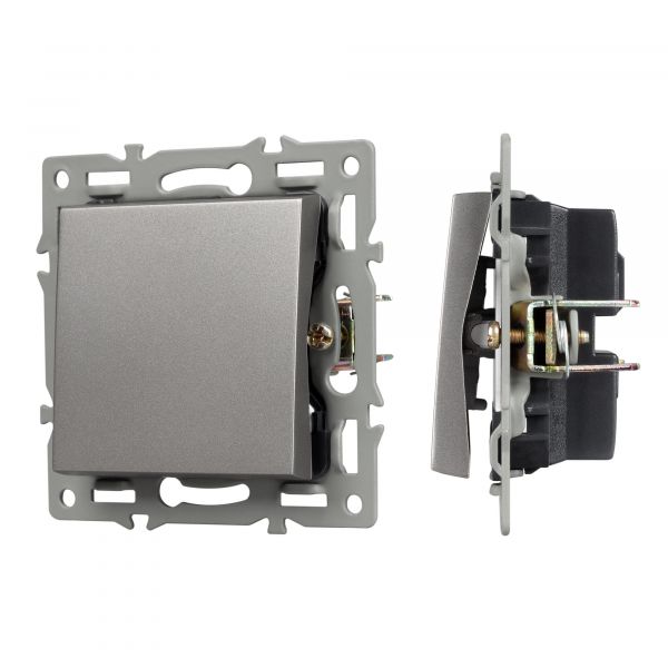 Механизм выключателя одноклавишный проходной SWT-MKP1-PL-GR 250V, 16A