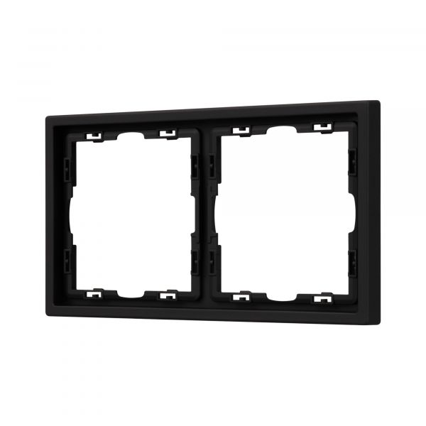 Рамка пластиковая FRM-NOBE-SFPL-2-BK, Чёрный, 2 поста