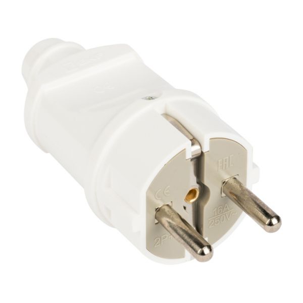 Евровилка прямая белая 16 А