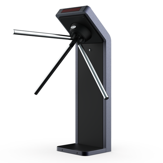 Турникет электромеханический Cube C-21 из окрашенной стали, индикация прохода, пульт управления в комплекте, имеет светодиодную подсветку корпуса и автоматическую антипанику