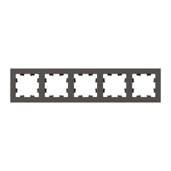 Рамка 5-местная мокко.  пластик Эпика EKF