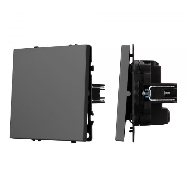 Механизм выключателя одноклавишный перекрёстный SWT-NOBE-MKX1-SFPL-GR 230V, 10A, Серый, 1 пост