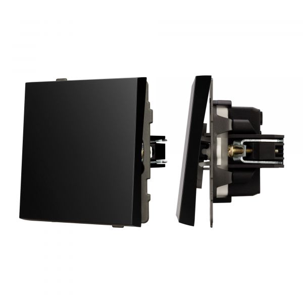 Механизм выключателя одноклавишный непроходной SWT-TENDO-MK01-PL-BK 230V, 10A, Чёрный, 1 пост