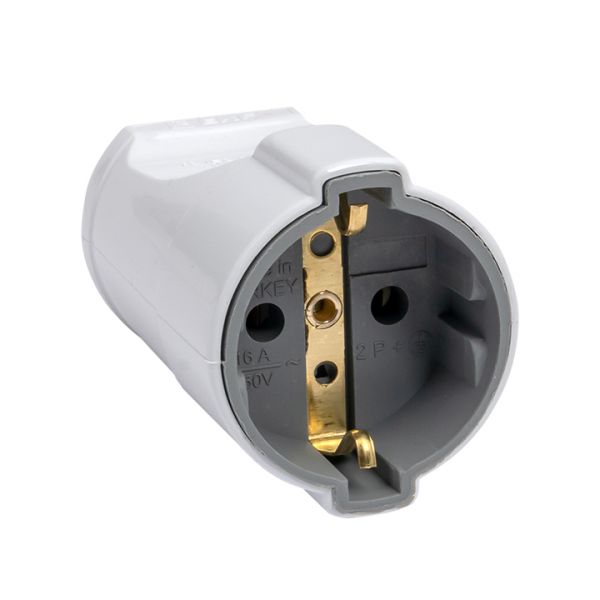 Гнездо штепсельное с заземлением белое 16А 250 В Proxima