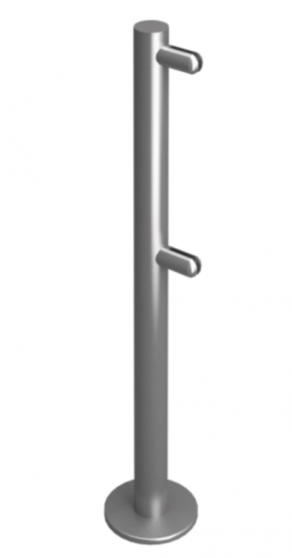 Стойка ограждения под стекло односторонняя h=400мм