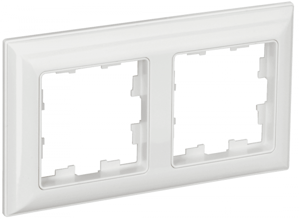 BRITE Рамка 2 поста РУ-2-Бр белый/белый IEK