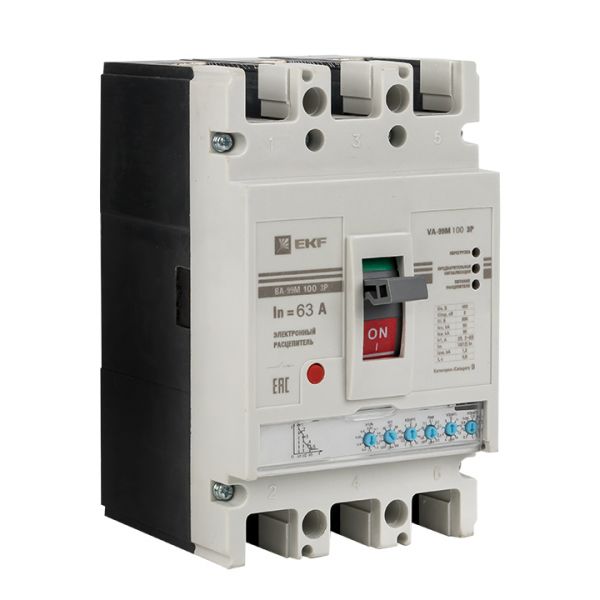 Выключатель автоматический ВА-99М 100/63А 3P 50кА с электронным расцепителем PROxima
