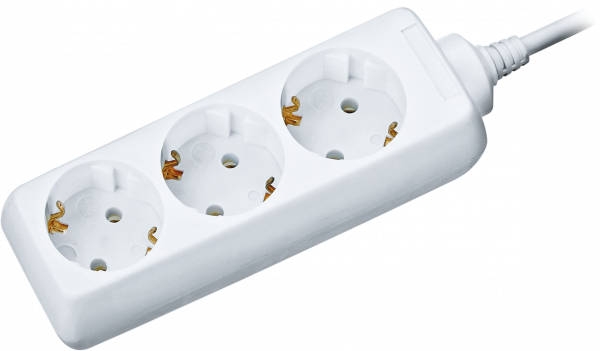 Удлинитель бытовой 3х1.5м с/з 16А ПВС 3х1.00