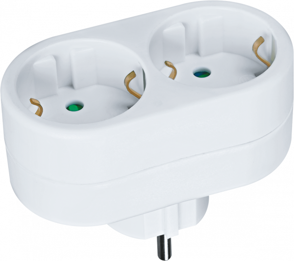 Тройник на 2 гнезда с заземлением 94 670 NAD-L-2E-C-WH
