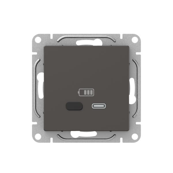 Механизм розетки USB-С  быстрая  мокко Эпика EKF