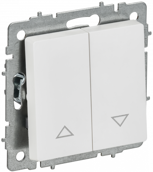 BRITE Выключатель жалюзи 10А ВС10-1-5-БрАБ арктический белый IEK